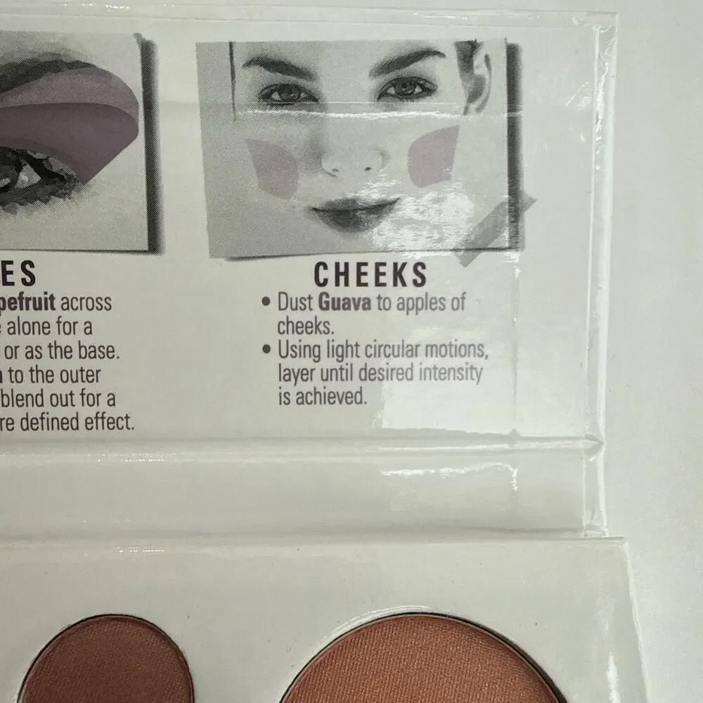 Sheer Cover Studio NEW Lips Eyes Cheek Palette DISCONTINUED Grapefruit & Plum